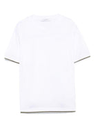 T-shirt per bambino Paolo Pecora Kids bianco con design a strati PP3912 B-VE PAOLO PECORA KIDS 