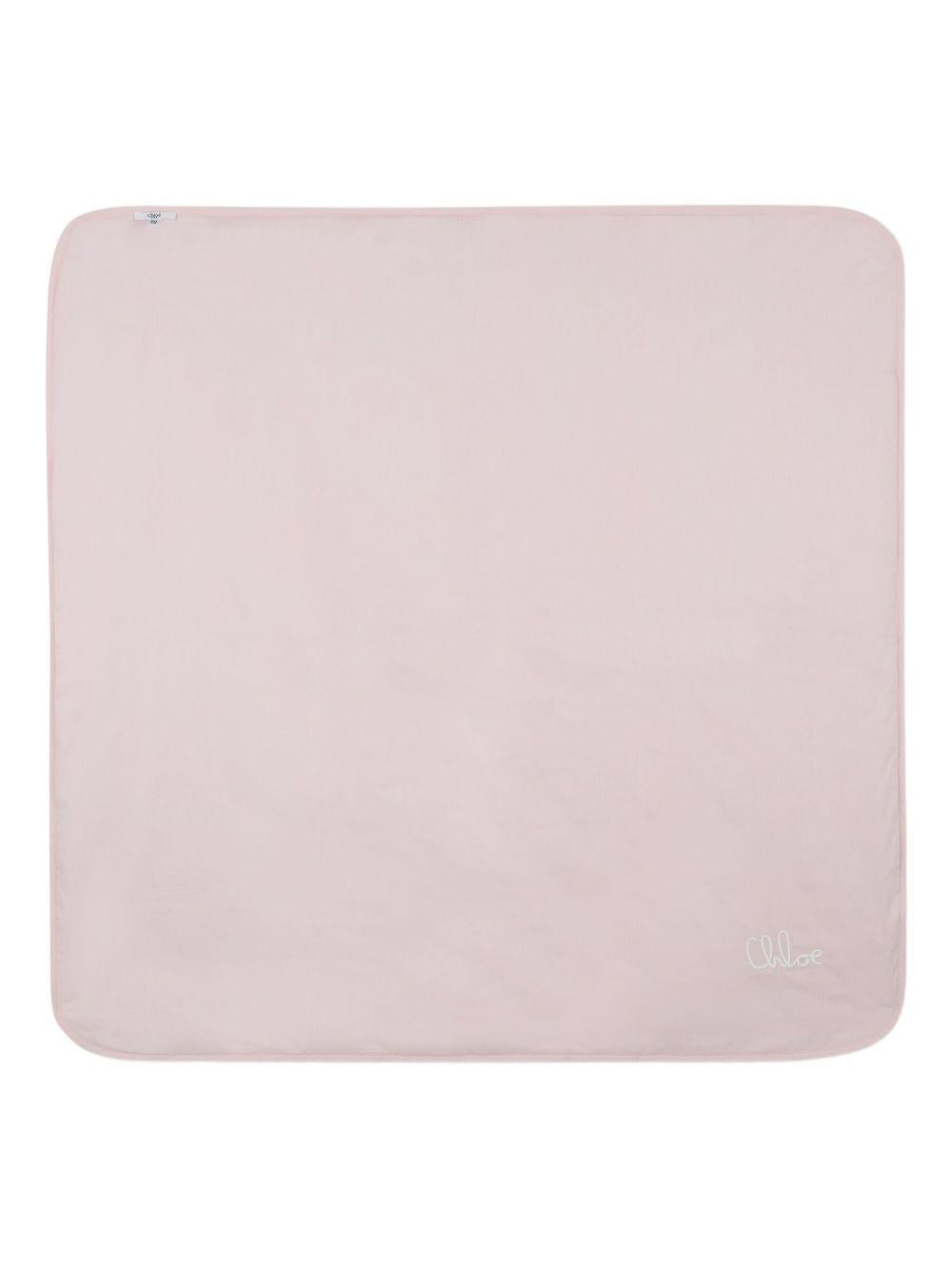 Set tutina e coperta per neonata Chloé Kids rosa con logo ricamato C20777 45Q CHLOE' KIDS 