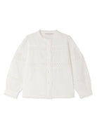 Blusa Elyah per bambina Bonpoint bianco con maniche lunghe S05GBLW00012 002 BONPOINT 