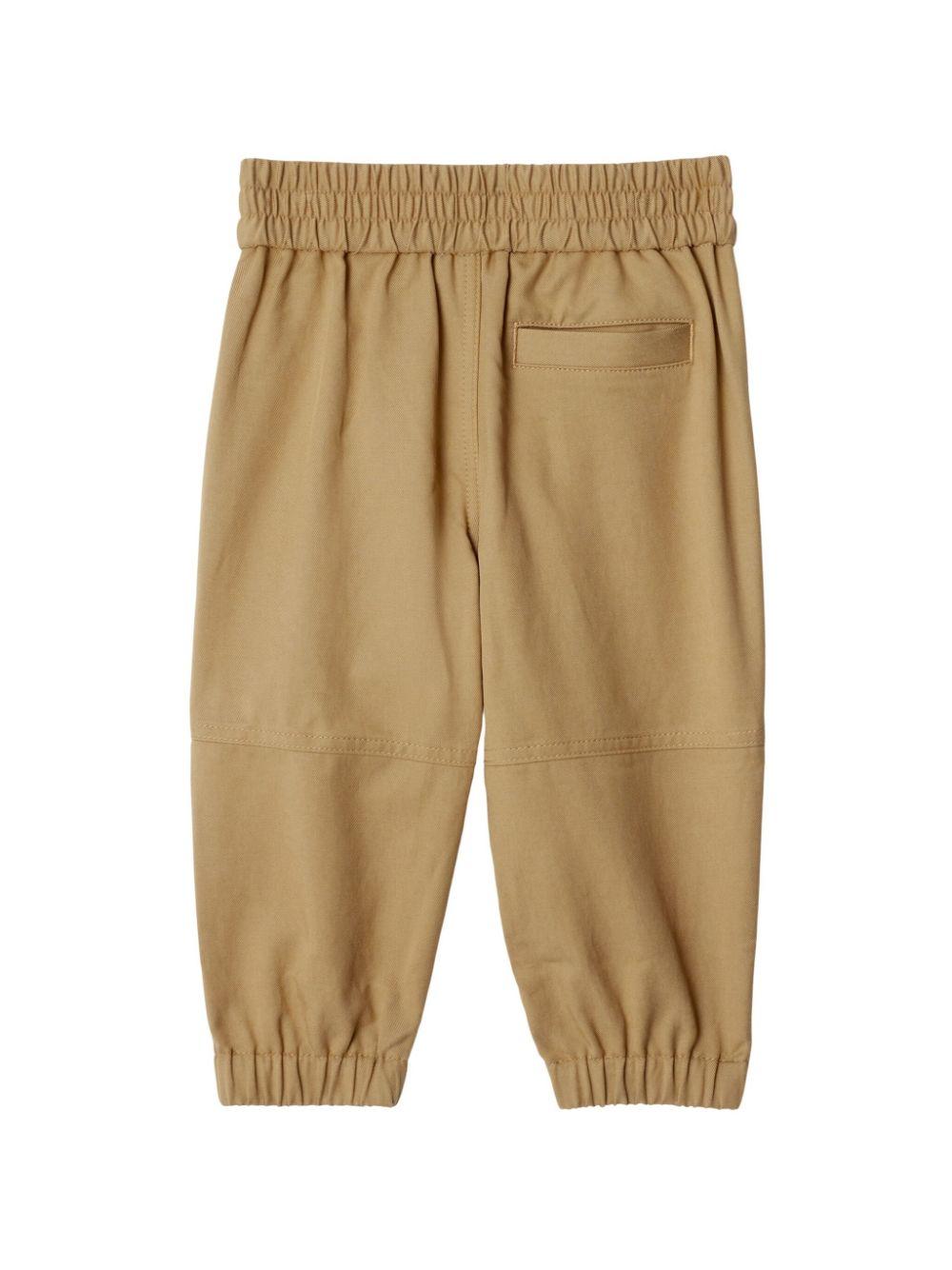 Pantaloni Equestrian Knight per neonato Burberry Kids beige con vita elasticizzata 8104421 B9719 BURBERRY KIDS 
