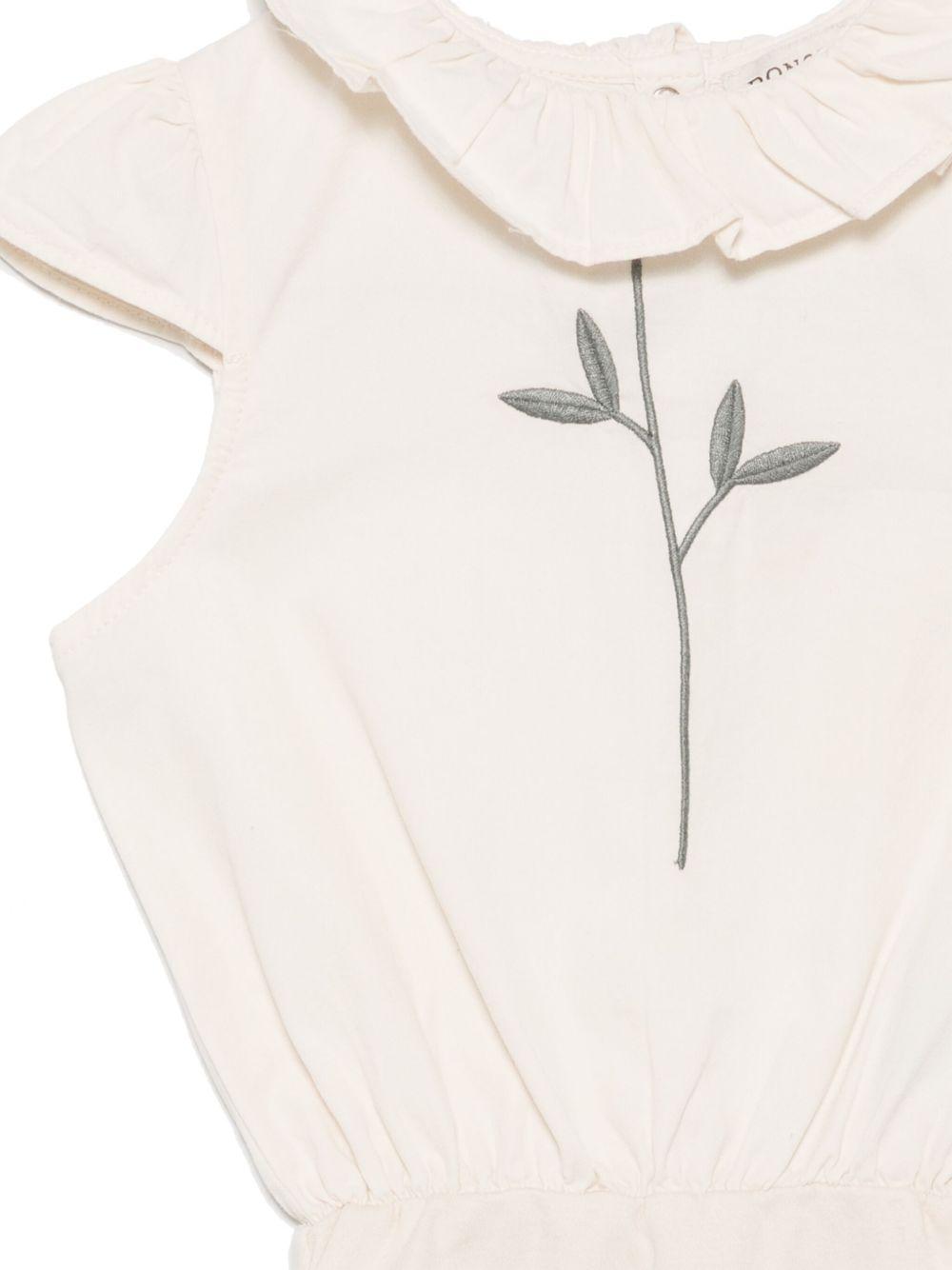 Body per neonata Donsje Madie beige con motivo con ricamo 3036900 00003 DONSJE 