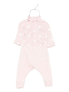 Set tutina e cardigan per neonata Petit Bateau rosa con motivo a cuori A0EKX 01 PETIT BATEAU 