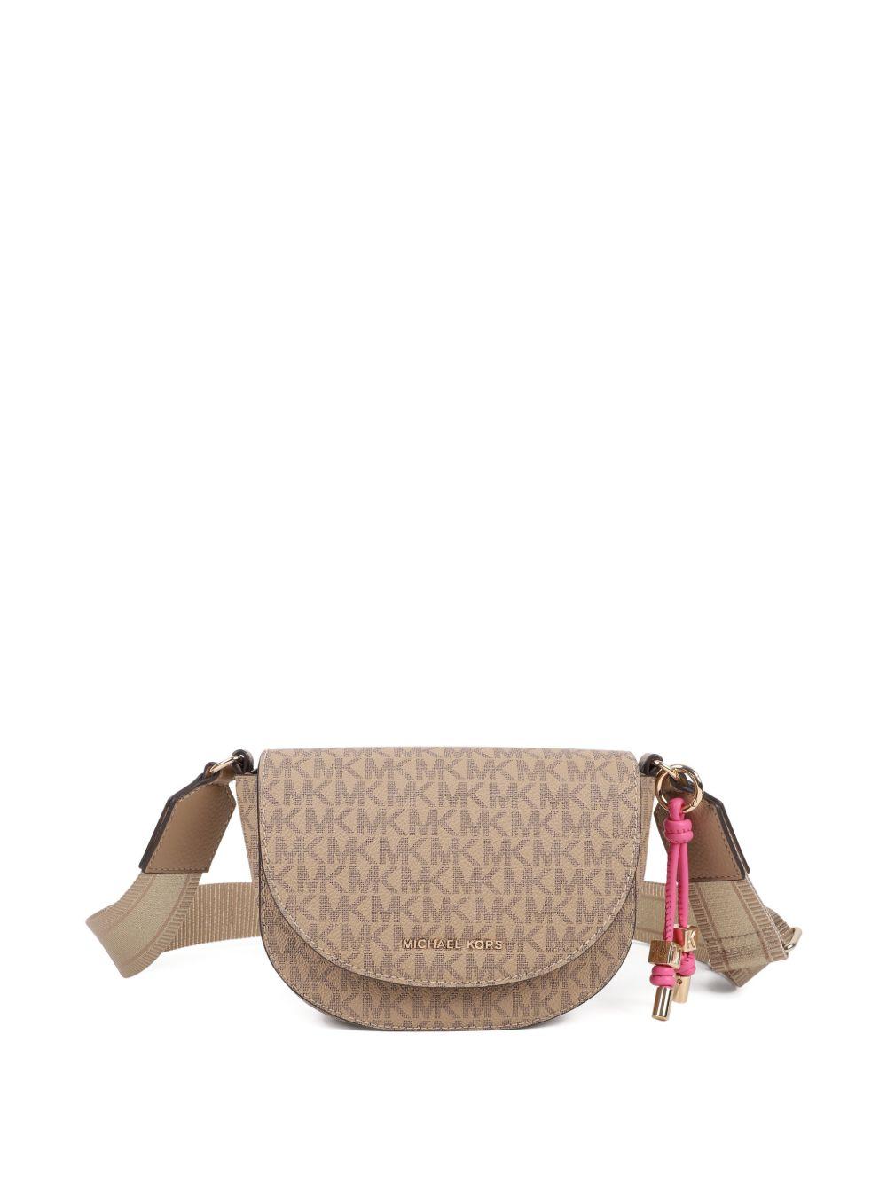 Borsa a spalla per bambina Michael Kors Kids beige con monogramma R30632 215 MICHAEL KORS KIDS 