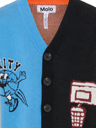 Cardigan Burt per bambino Molo multicolor con motivo basketball 1S26K301 9864 MOLO 