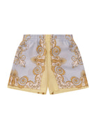 Shorts per neonato Versace Kids bianco con decorazioni oro 10195321A17228 5Y580 VERSACE KIDS 