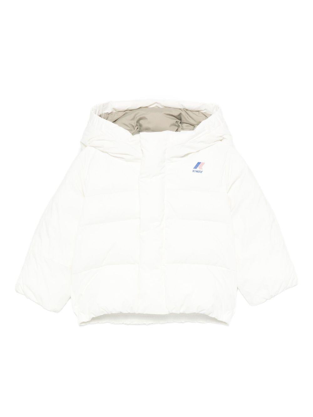 Giubbino per neonati K-Way Kids bianco con design trapuntato K7142VW X42 K-WAY KIDS 