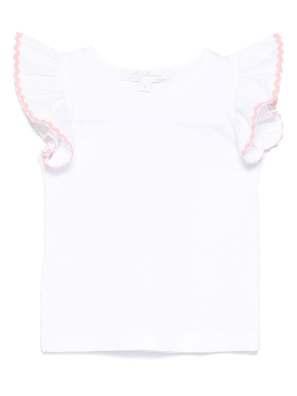 Top per neonata Mariella Ferrari bianco con dettaglio a smerlo TSC3 500 P011 MARIELLA FERRARI 