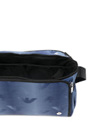 Borsa mamma per neonato Emporio Armani Kids blu con stampa Aquila all-over EB000407 AF21523 FB407 EMPORIO ARMANI KIDS 