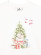 Felpa per bambina MC2 Saint Barth Kids bianca con stampa grafica natalizia BRN0002 01055I MC2 ST. BARTH KIDS 