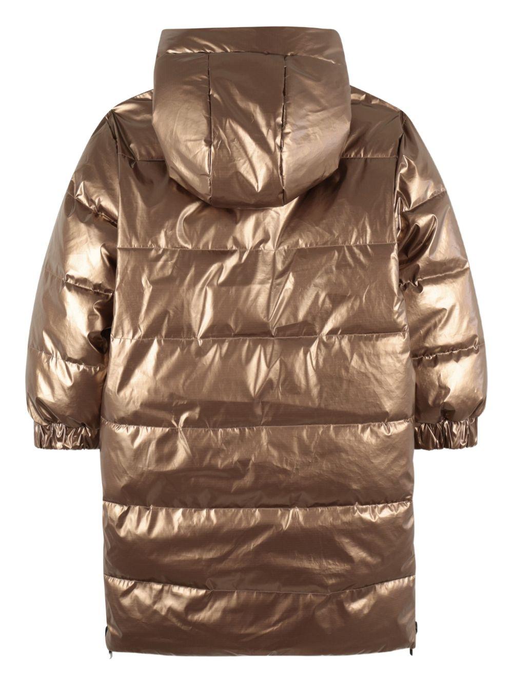 Piumino reversibile per bambina Karl Lagerfeld Kids nero con cappuccrio e spacchi laterali Z30603 M22 KARL LAGERFELD KIDS 
