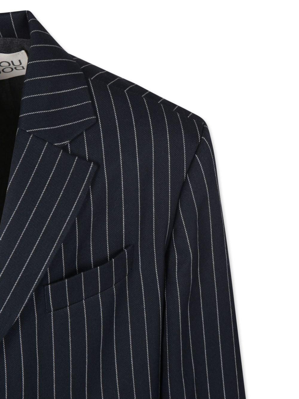 Blazer per bambino Douuod Kids blu con motivo a righe verticali DV2P04 Z2519 621AV DOUUOD 
