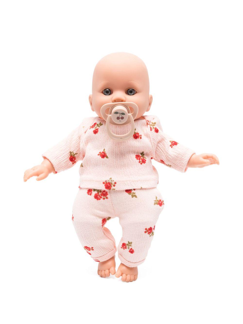 Bambola Elisa per bambina Konges Sløjd rosa con stampa rose KS103796 P05193 KONGES SLOJD 