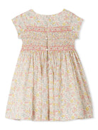 Abito in duchesse di cotone stampa floreale per bambina Bonpoint multicolor con girocollo P04GDRW00005 520 BONPOINT 