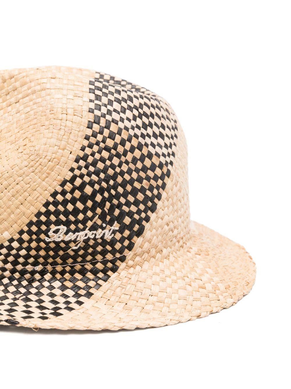 Cappello estivo per bambina Bonpoint beige con motivo a quadri S05BACW00001 006 BONPOINT 