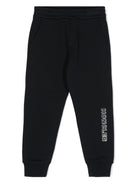 Pantaloni da tuta con stampa logo per bambino Moncler Enfant blu con toppa J29548H00005 899PS 778 MONCLER ENFANT 