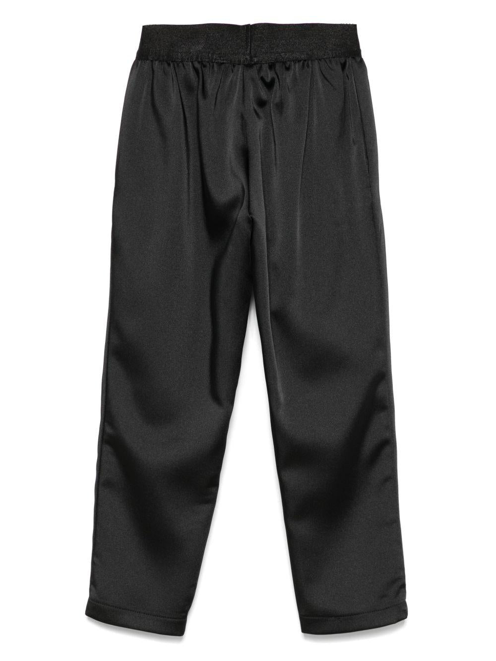 Pantaloni per bambina John Richmond Junior nero con logo RGP25207PA BLACK JOHN RICHMOND JUNIOR 