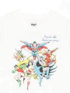T-shit per bambino MC2 Saint Barth Kids bianca con stampa supereroi CAM0001 00865I MC2 ST. BARTH KIDS 
