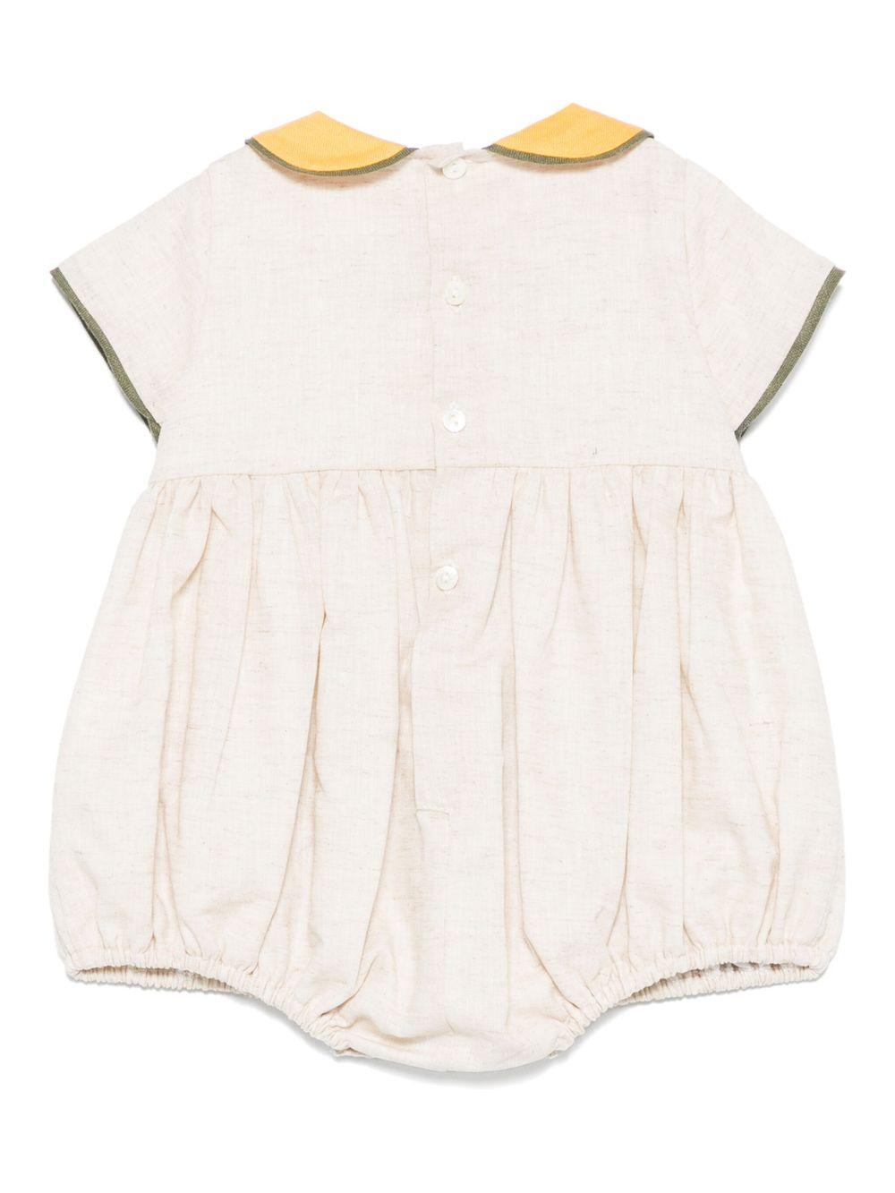 Tutina per neonato La Stupenderia beige con colletto a contrasto TBPG51D05 D19 LA STUPENDERIA 