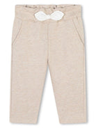 Pantaloni con fiocco per neonato Chloé Kids beige con taglio straight C20301 C03 CHLOE' KIDS 