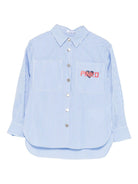 Camicia per bambina Pinko Kids azzurra con stampa con logo KFCA015CCR013 D053 PINKO KIDS 