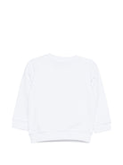 Felpa per neonata Moschino Kids bianca con stampa ciliegie MGF02KLCA52 10101 MOSCHINO KIDS 