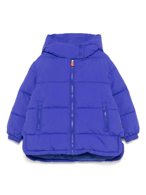 Save The Duck Kids Glenda blue asymmetric hem girls' jacket