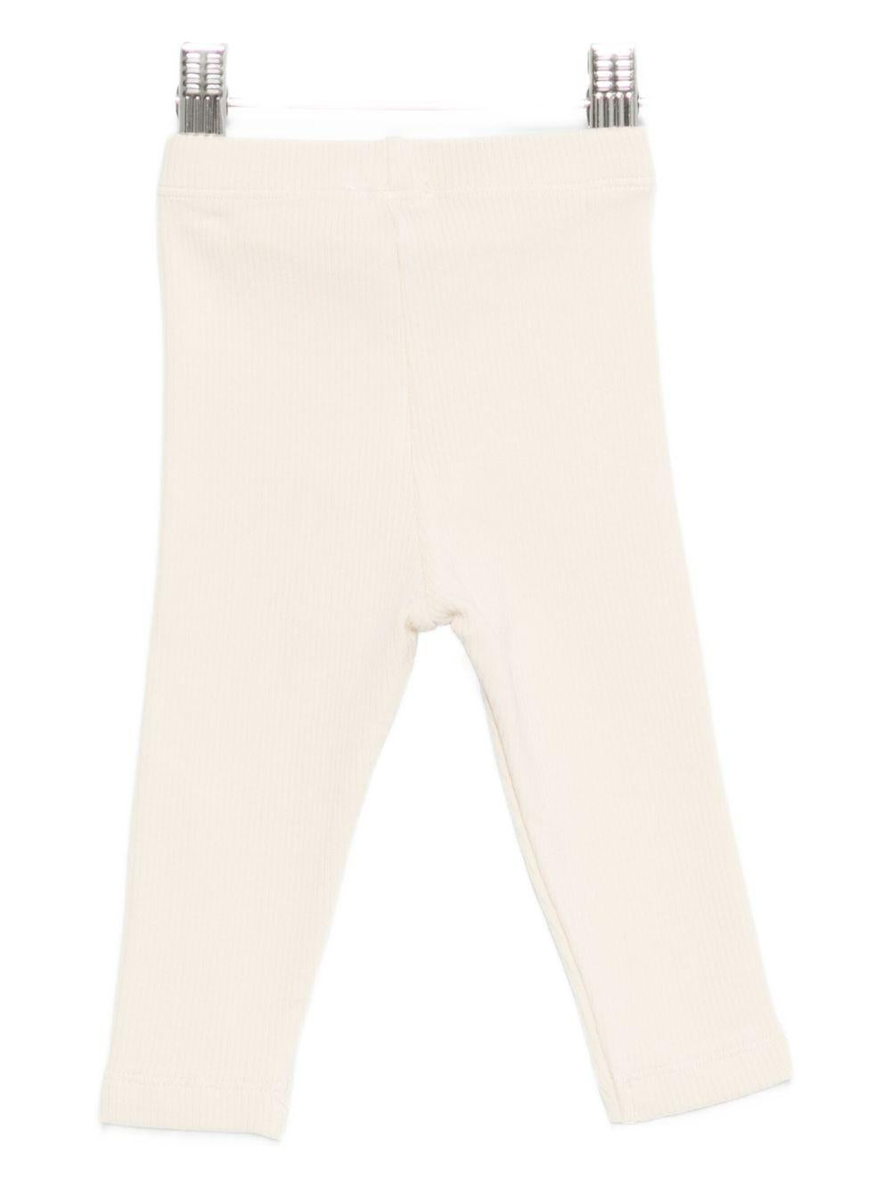 Pantaloni per neonata Donsje beige con biscottino ricamato 3042801 00004 DONSJE 