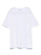 T-shirt per bambino Paolo Pecora Kids bianco con logo ricamato PP3906 BIANCO PAOLO PECORA KIDS 