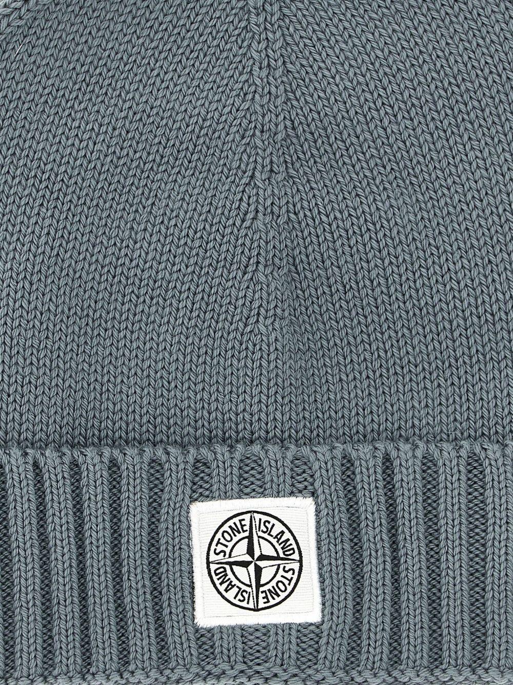 Berretto per bambino Stone Island Junior grigio con toppa con logo K2S16N100005S01A2 V0064 STONE ISLAND JUNIOR 