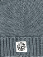 Berretto per bambino Stone Island Junior grigio con toppa con logo K2S16N100005S01A2 V0064 STONE ISLAND JUNIOR 