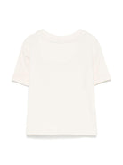 T-shirt con stampa per neonato Calvin Klein Kids beige con girocollo IN0IN00261 CKS CALVIN KLEIN KIDS 