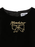 Abito per bambina Moschino Kids nero con ricamo HDV0GXLWA07 60100 MOSCHINO KIDS 