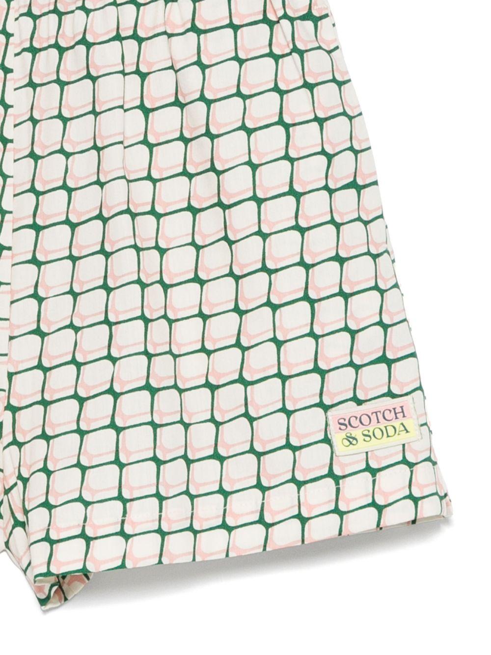 Shorts per bambina Scotch & Soda Kids beige con stampa 179300 270 SCOTCH&SODA 