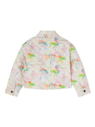 Piumino reversibile con stampa per bambina Palm Angels Kids bianco tasca frontale applicata PGES003S25FAB001 043B PALM ANGELS KIDS 