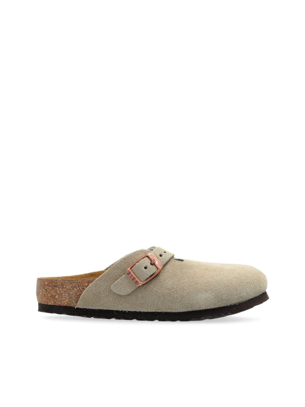 Slippers per bambini Birkenstock Kids Boston beige con chiusura con fibbia 1027875 TAUPE BIRKENSTOCK 