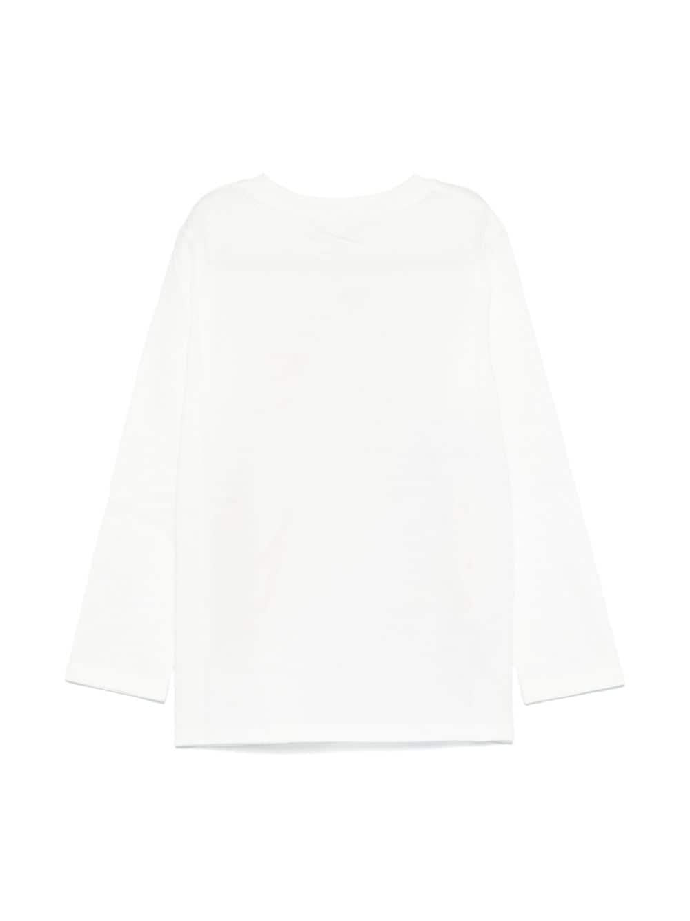 T-shirt con stampa illustrazione per bambina Stella McCartney Kids bianca con maniche lunghe TV8E10 Z0434 101 STELLA McCARTNEY KIDS 