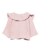Cardigan per neonata La Stupenderia rosa con colletto arricciato 1TCGC22 M06 LA STUPENDERIA 