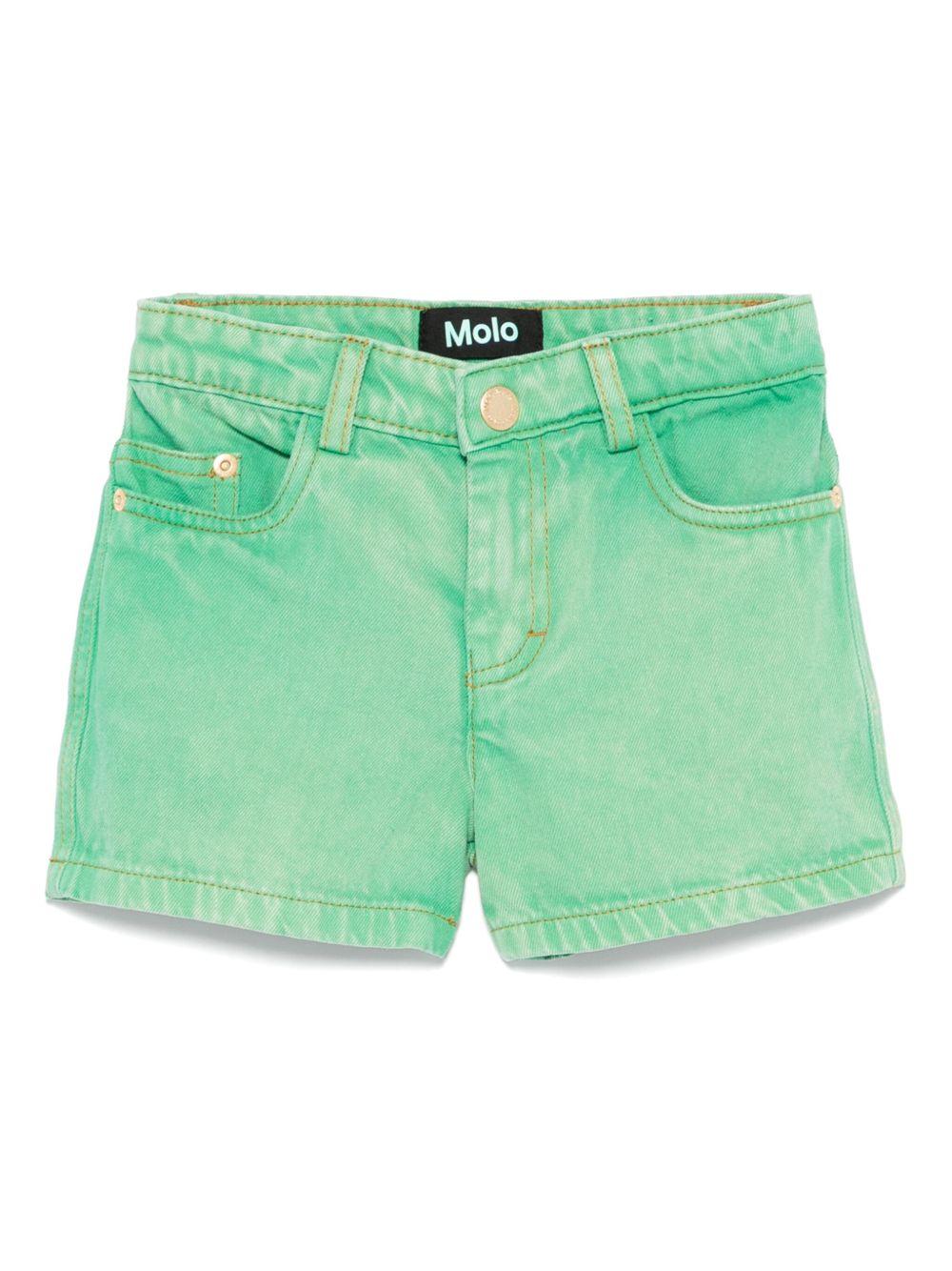 Shorts Amberly per bambina Molo verde con logo 2S25H108 5468 MOLO 