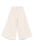 Pantaloni per bambina Donsje beige con applicazione a fiori 4092302 00037 DONSJE 