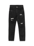 Jeans dritti con effetto vissuto per bambino John Richmond Junior nero con passanti RBP25181JE DENIM BLACK JOHN RICHMOND JUNIOR 