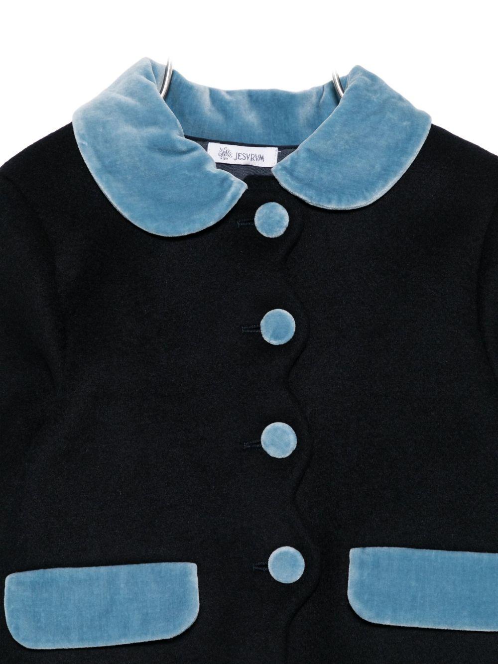 Cappotto per neonata Jesurum Baby blu con colletto alla Peter Pan CANNAREGGIO 71 JESURUM 