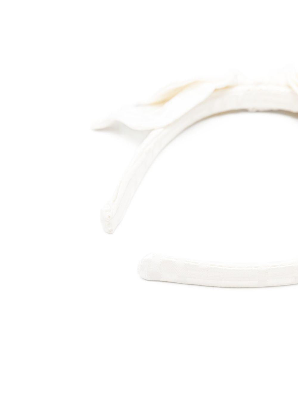 Cerchietto per capelli per bambina Balmain Kids bianco con dettaglio fiocco BY0B14 S0192 102 BALMAIN KIDS 