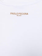 T-shirt per bambino Paolo Pecora Kids bianco con logo sul retro PP3974 B-T PAOLO PECORA KIDS 