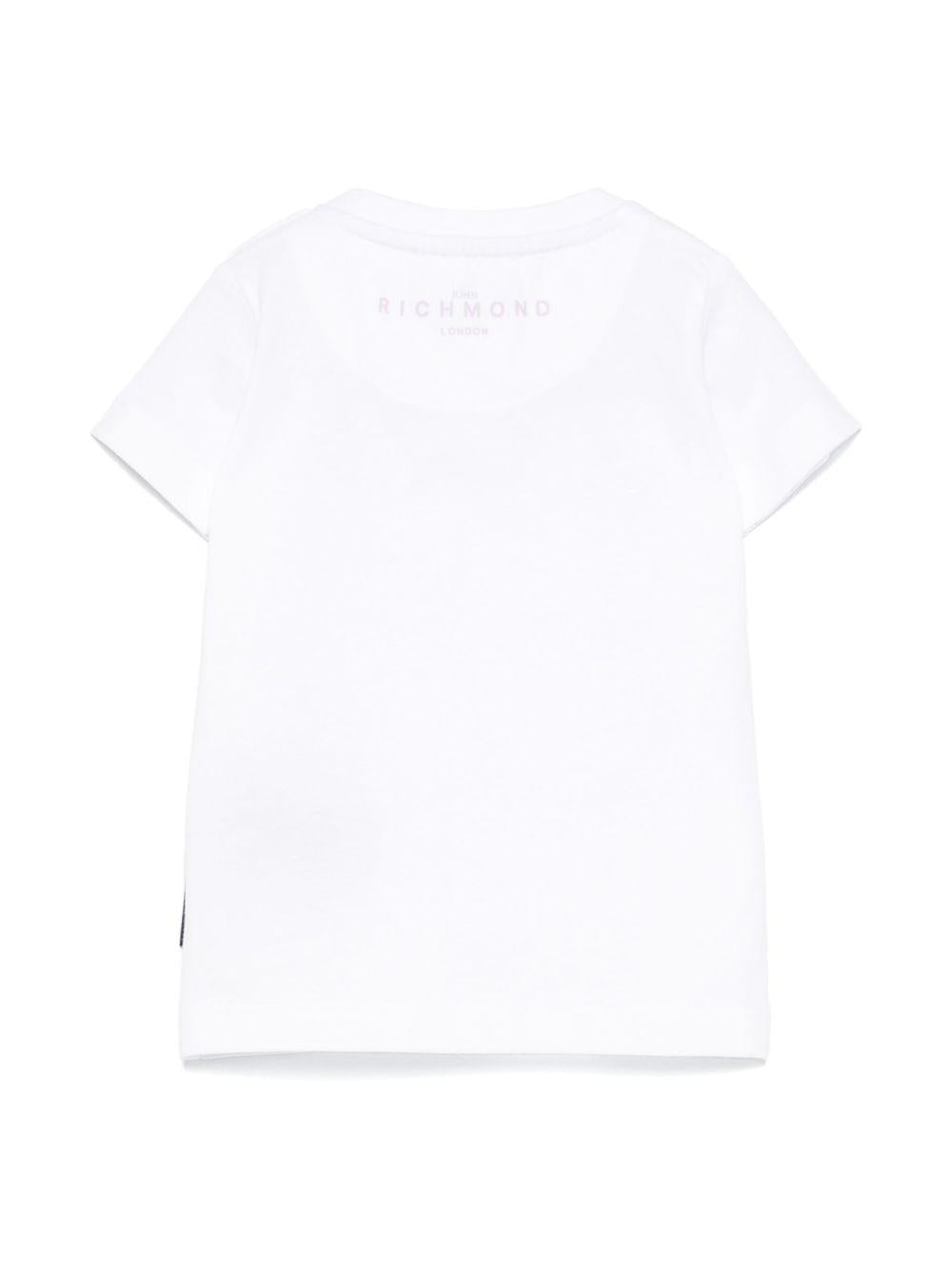 T-shirt per neonati John Richmond Junior bianco con logo RIP25002TS WHITE JOHN RICHMOND JUNIOR 