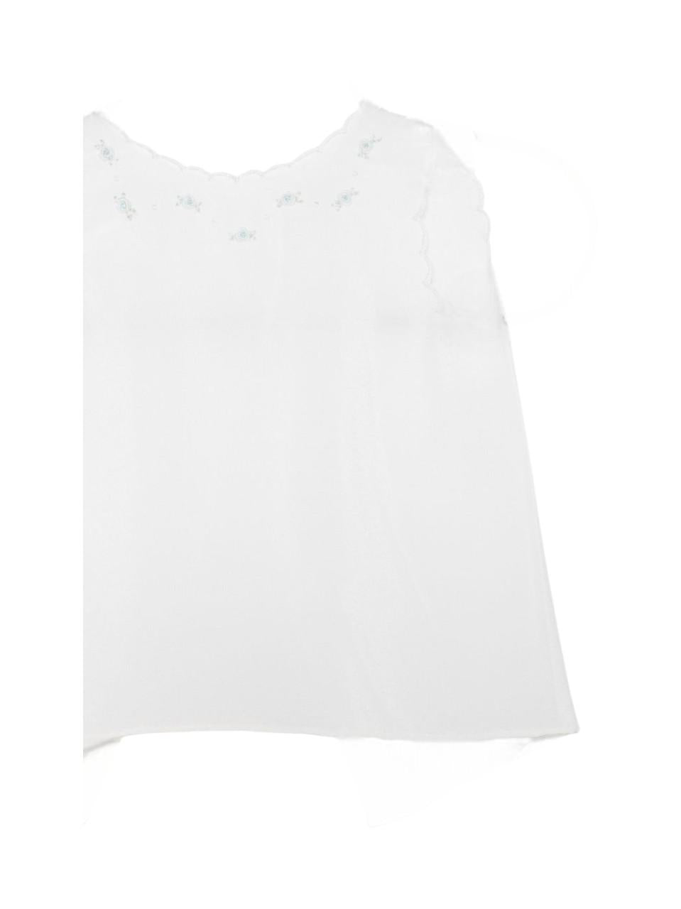 T-shirt per neonata Mariella Ferrari bianca con dettagli ricamati COG7 AZZURRO MARIELLA FERRARI 