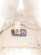 Borsa Colette per bambina MC2 Saint Barth Kids bianco con logo ricamato a contrasto COL0033 00301I MC2 ST. BARTH KIDS 