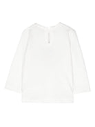 T-shirt con applicazione per neonata Monnalisa bianca con applicazione sul cuore 39D621 4003 0001 MONNALISA 
