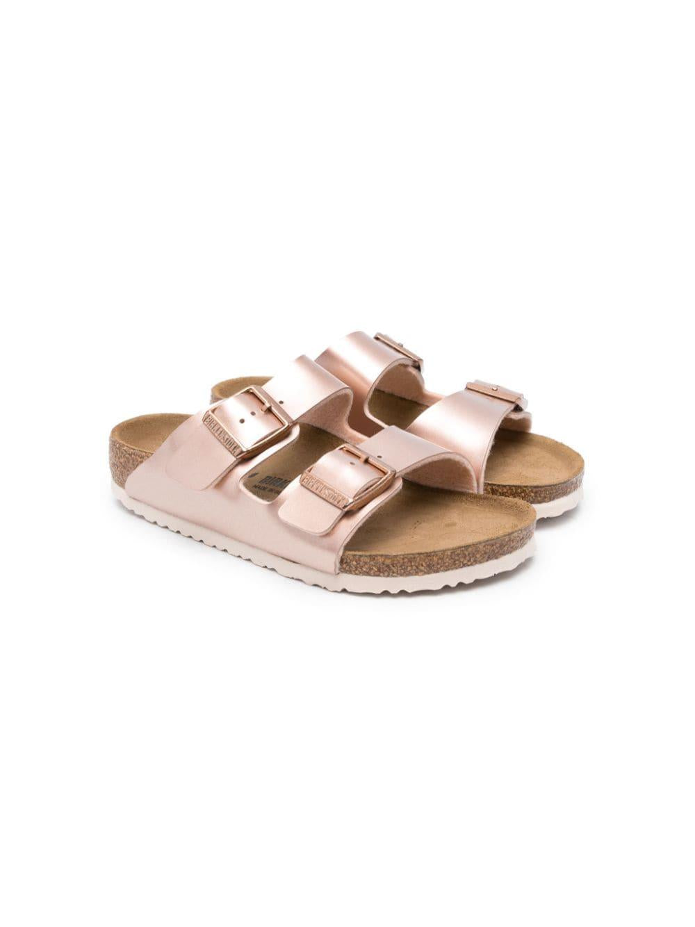 Ciabatte per bambina Birkenstock Kids Arizona rosa con doppia fibbia 1012478 COPPER BIRKENSTOCK 