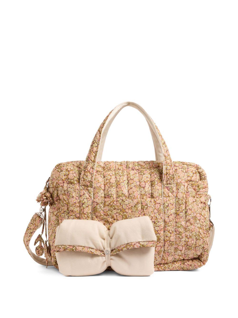 Borsa fasciatoio per neonati Bonpoint Piou beige  trapuntata a fiori W05NBAW00002 522C BONPOINT 