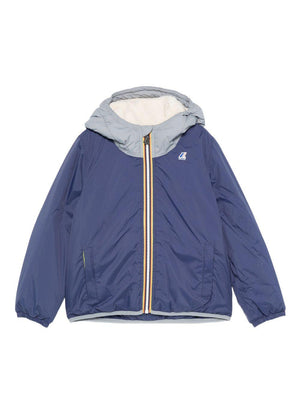 Giubbino per bambino K-Way Kids blu con design imbottito